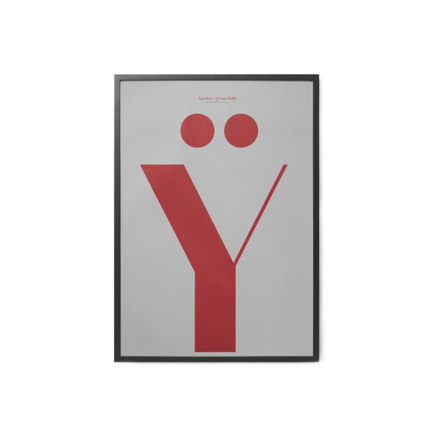 無料発送 Playtype アルファベット ポスター アートプリント 70 100cm Ilwt Y ポスター