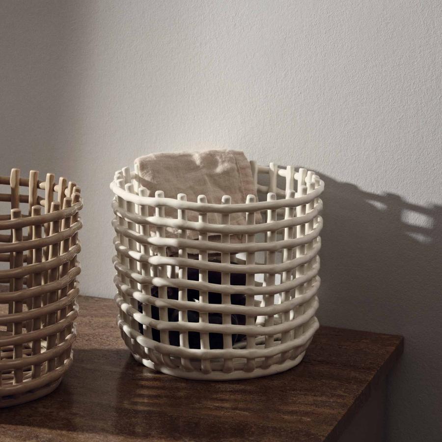 Ferm Living ファームリビング セラミックバスケット Lサイズ 直径23cm