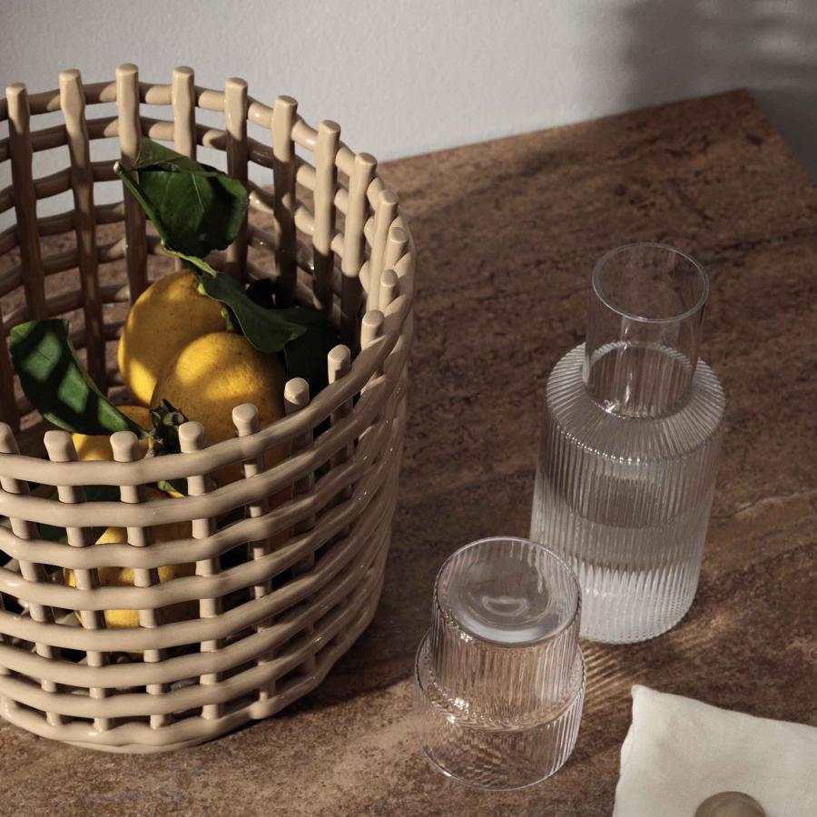 Ferm Living ファームリビング セラミックバスケット Lサイズ 直径23cm