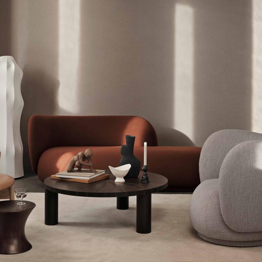 Ferm Living ファームリビング 柔らかなプリーツ状テクスチャが印象的なインテリアボウル Fountain Bowl Lサイズ 北欧 陶器