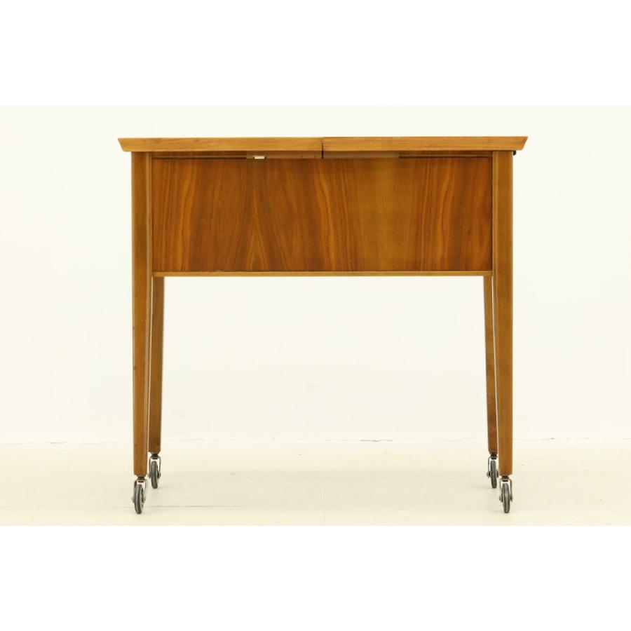 スウェーデン製 お洒落なキャスターワゴンテーブル チーク材 北欧家具