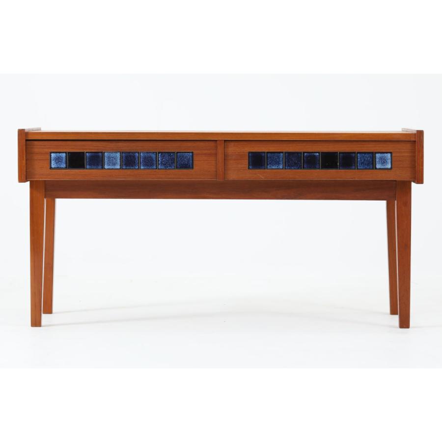 ワイドチェスト チーク材 タイル 幅90cm 北欧家具ビンテージ : CHLOROS