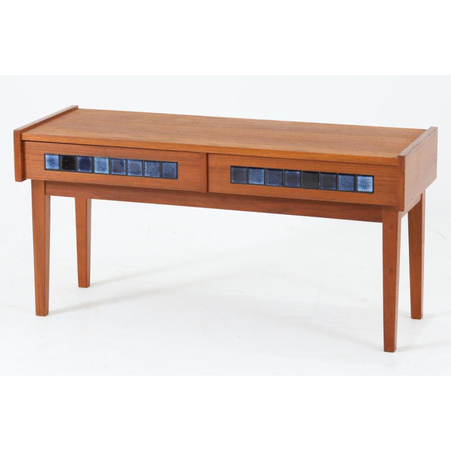 ワイドチェスト チーク材 タイル 幅90cm 北欧家具ビンテージ : CHLOROS