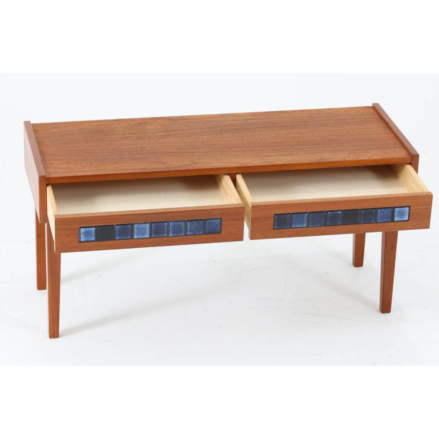 北欧ヴィンテージ　チーク　チェスト ワイドチェスト チーク材 タイル 幅90cm 北欧家具ビンテージ : CHLOROS