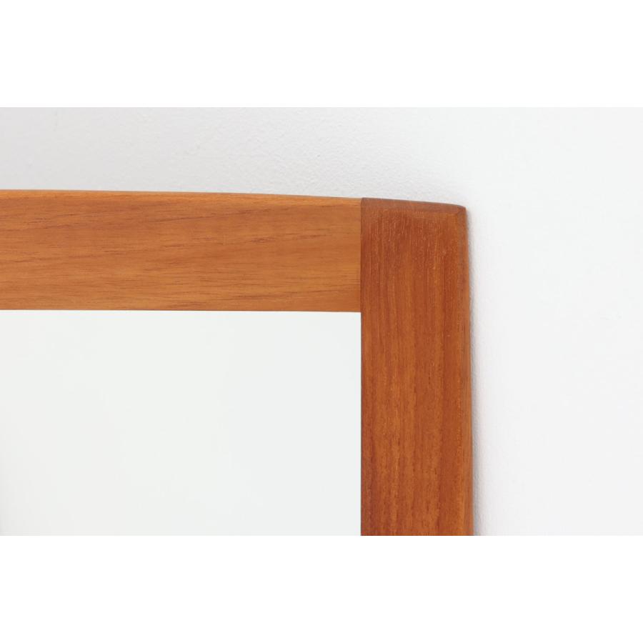 デンマーク製 チーク材ミラー 立掛け 高さ67cm 北欧ビンテージ家具