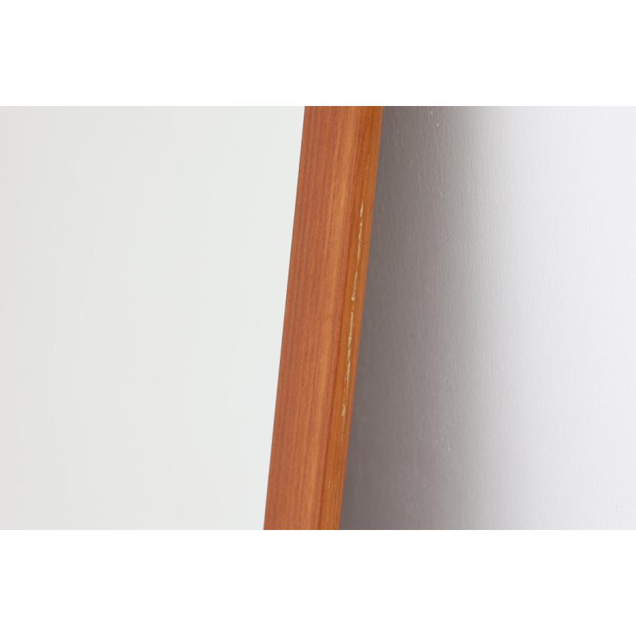 デンマーク製 チーク材ミラー 立掛け 高さ67cm 北欧ビンテージ家具