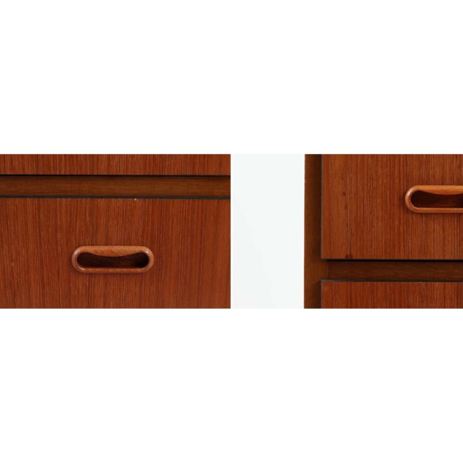 スウェーデン製 お洒落な6段チェスト チーク材 北欧家具