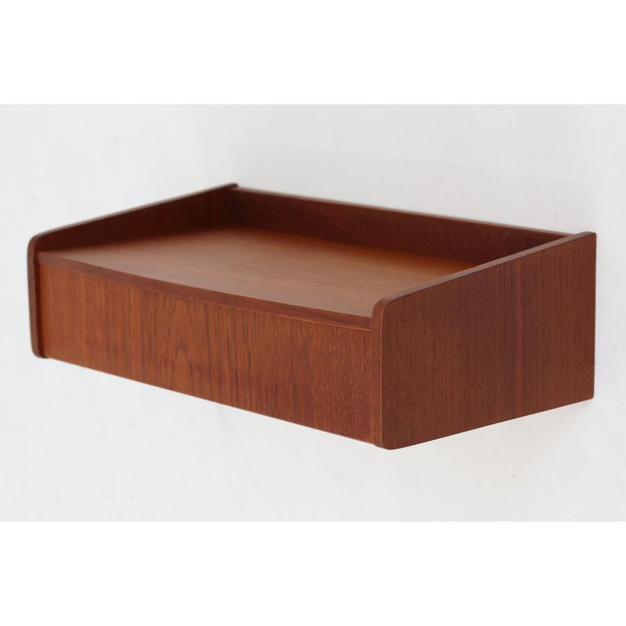 デンマーク製 壁掛けシェルフ/ウォールシェルフ チーク材 北欧家具