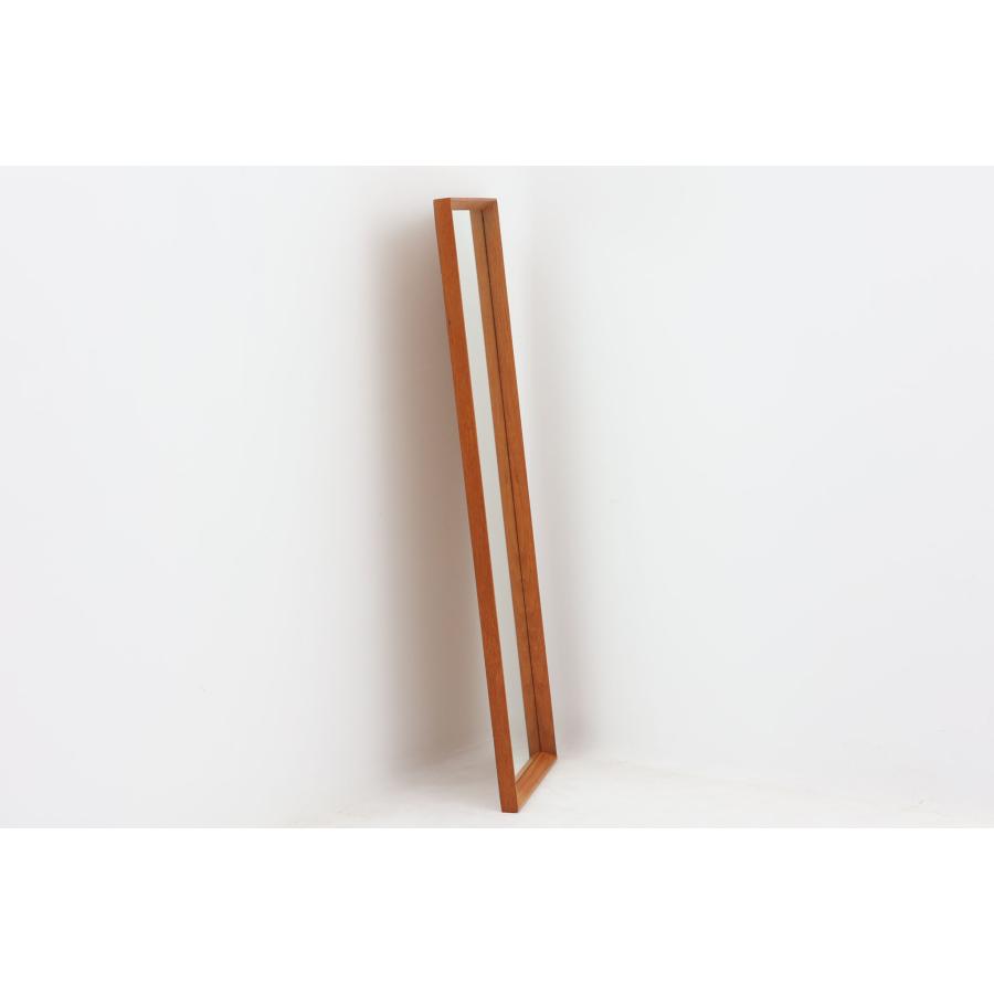 デンマーク製　チーク材ミラー　壁掛け/立掛け　北欧ビンテージ家具 デンマーク製 チーク材ミラー 壁掛け/立掛け 高さ118cm 北欧ビンテージ