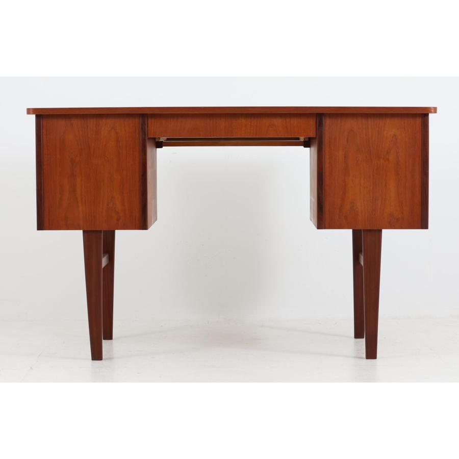 デンマーク製 シンプルな両袖デスク/机 チーク材 北欧家具ビンテージ