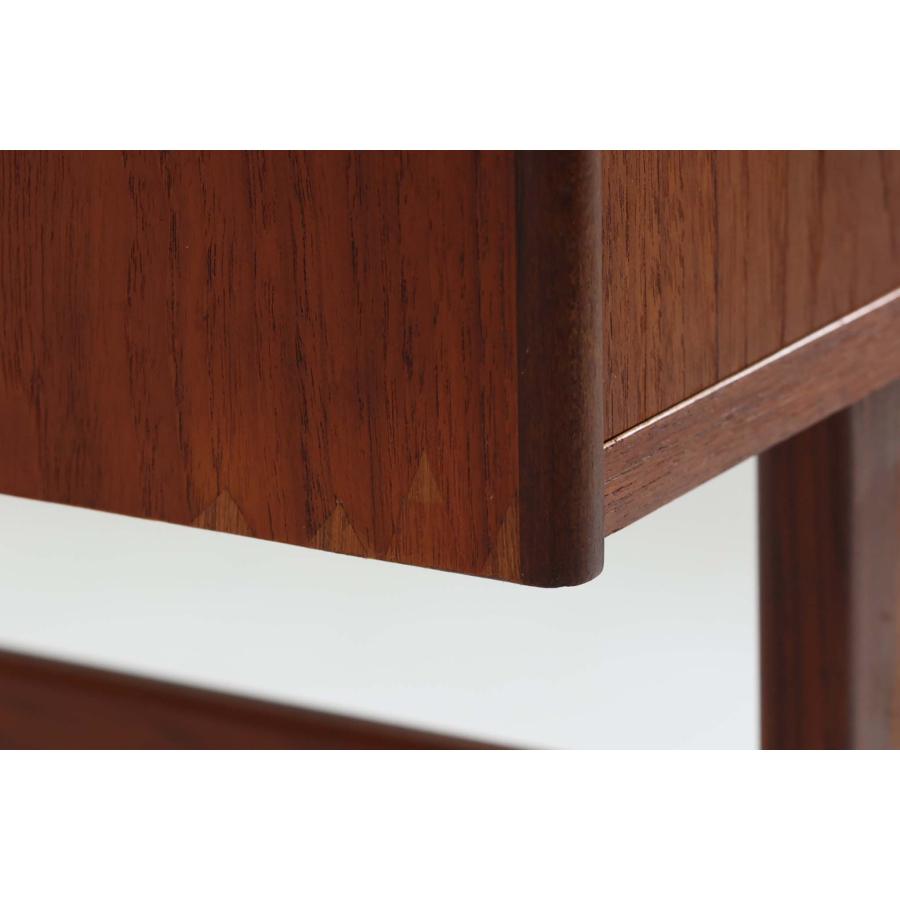 デンマーク製 シンプルな両袖デスク/机 チーク材 北欧家具ビンテージ