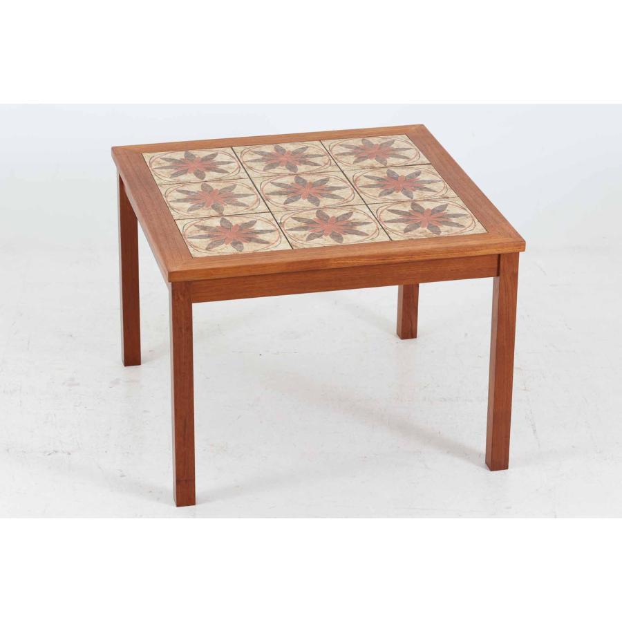 CHLOROS クロロス コーヒーテーブル チーク材 北欧 センターテーブル タイルトップセンターテーブル チーク材 幅72cm 北欧家具ビンテージ