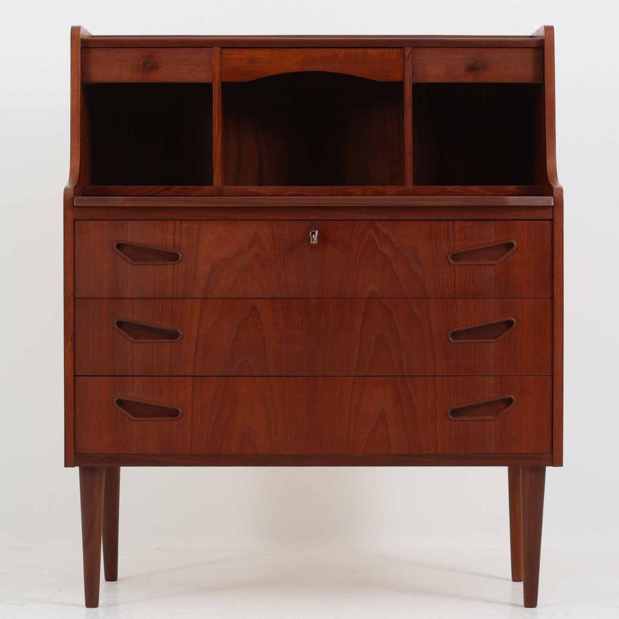 ライティングビューロ チーク 幅85cm デンマーク製 北欧ビンテージ家具