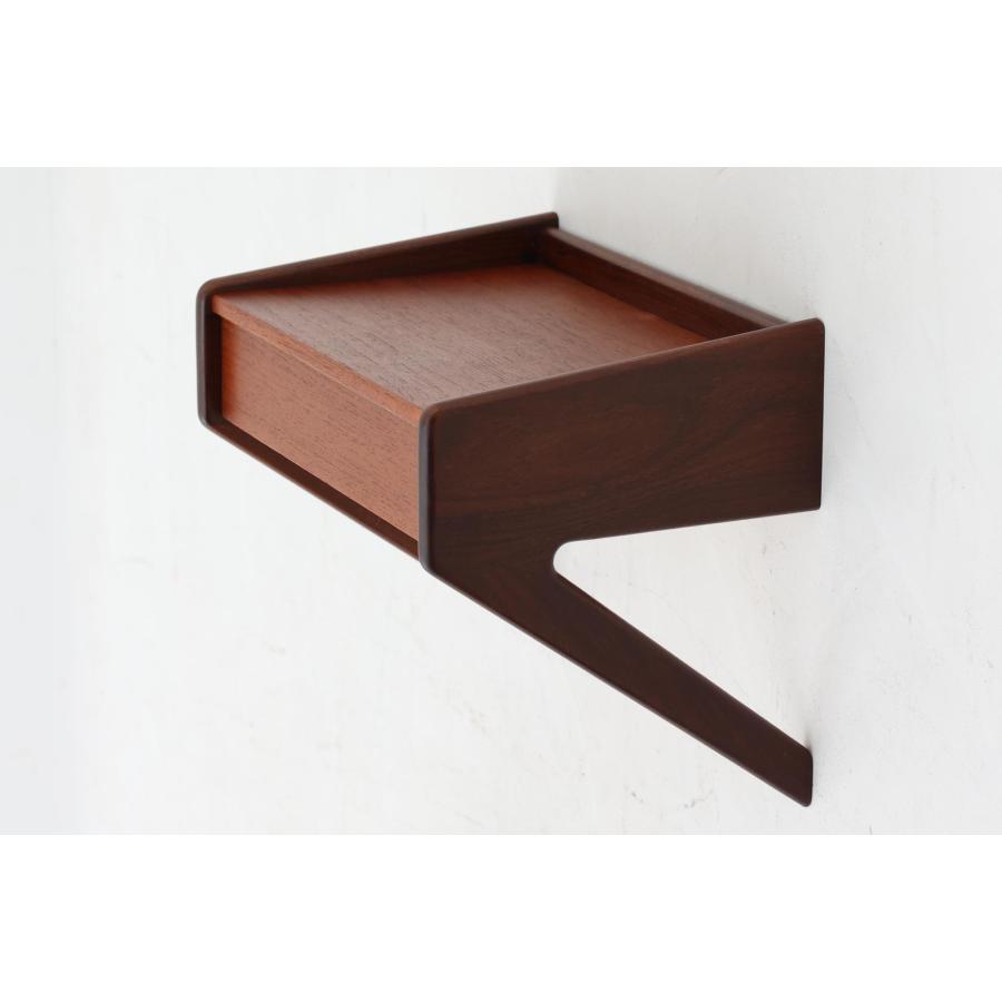 デンマーク製 壁掛けシェルフ/ウォールシェルフ チーク材 北欧家具