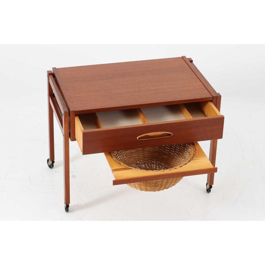 ソーイングテーブル チーク材 北欧家具ビンテージ : CHLOROS 北欧家具