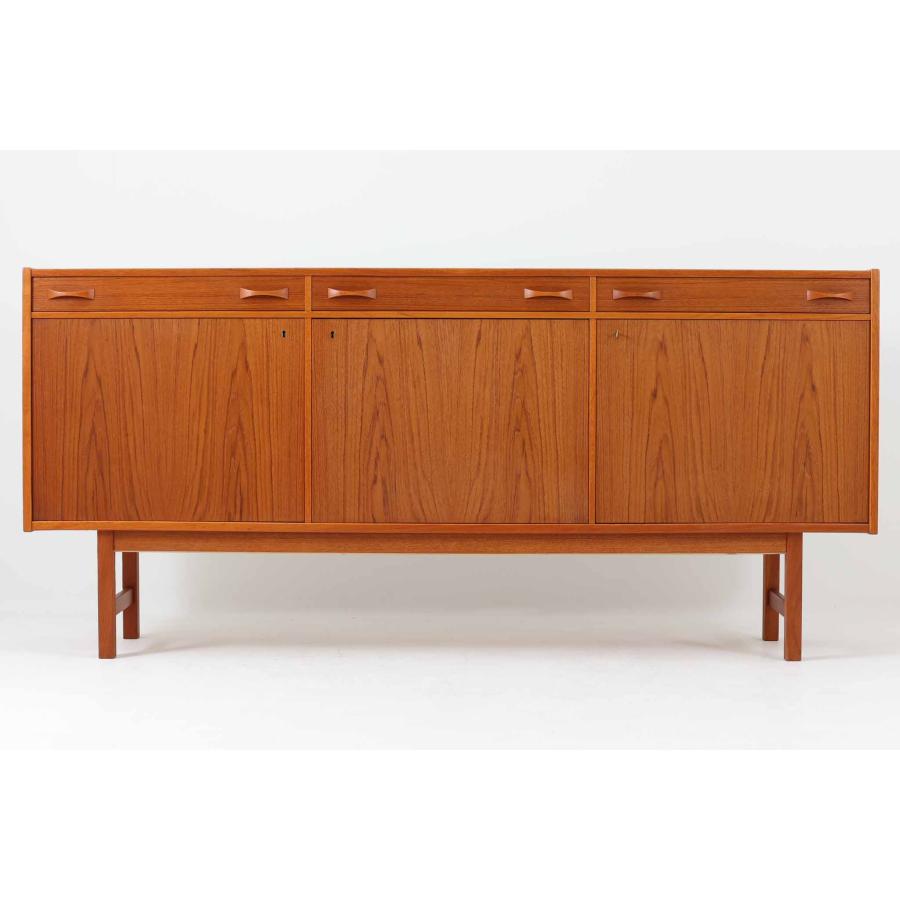 おしゃれなキッチンキャビネット/サイドボード チーク×ビーチ材 北欧