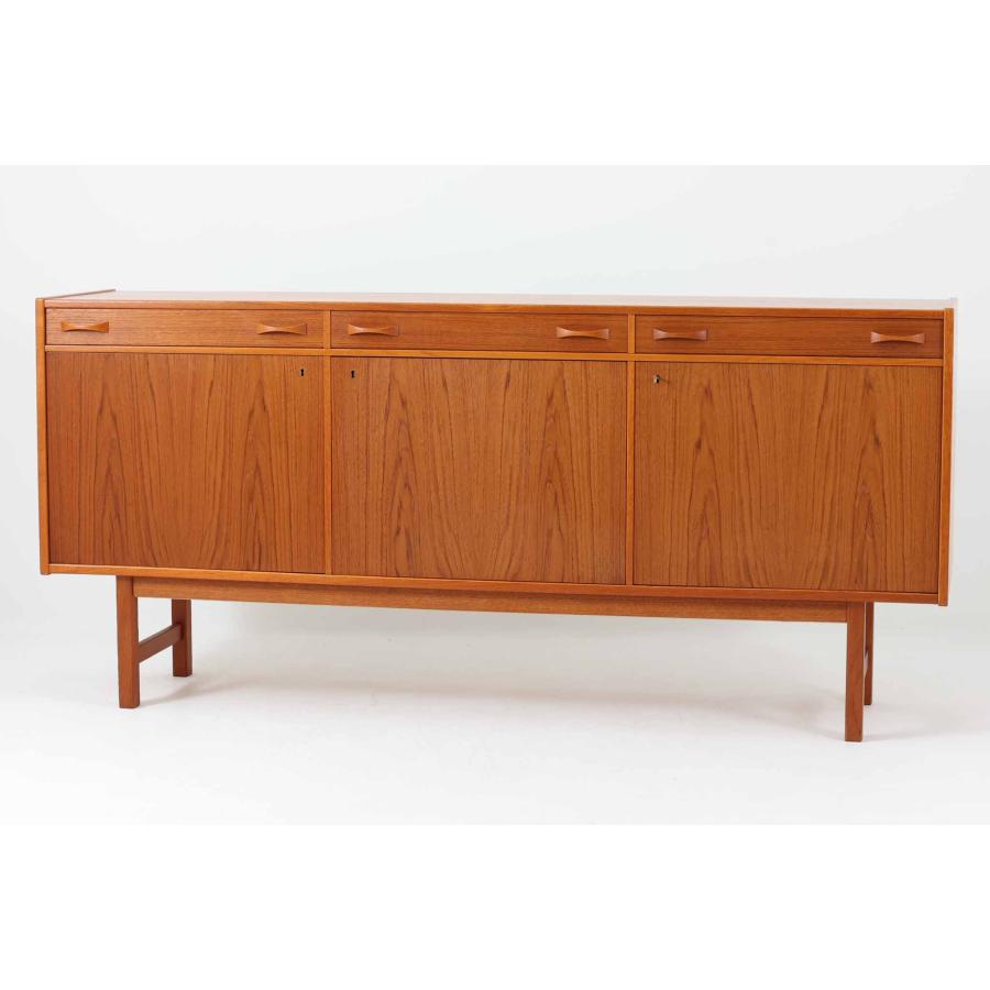 おしゃれなキッチンキャビネット/サイドボード チーク×ビーチ材 北欧