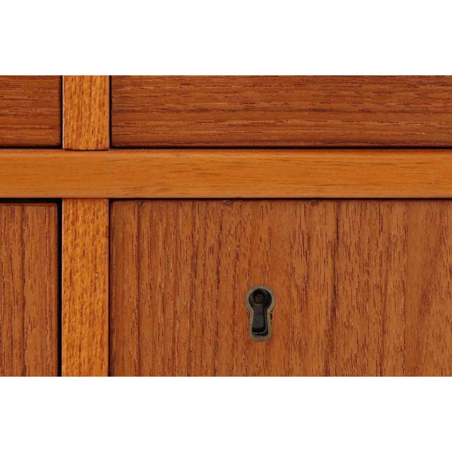 おしゃれなキッチンキャビネット/サイドボード チーク×ビーチ材 北欧