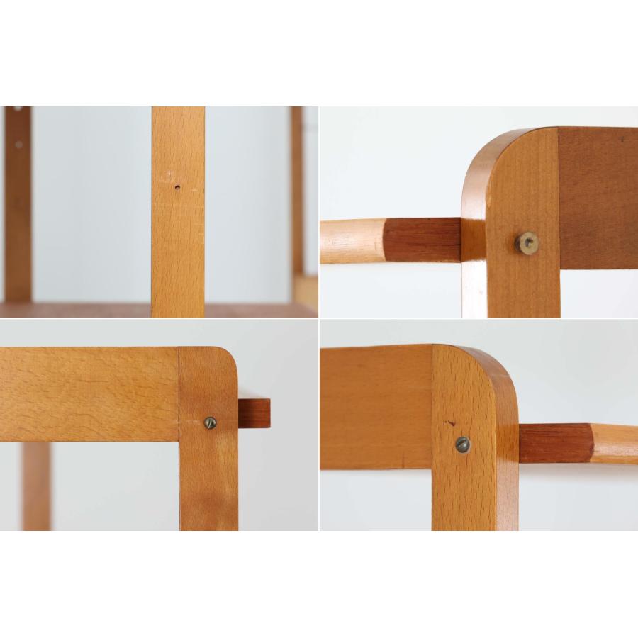 希少 システムシェルフ/オープンシェルフ チーク×ビーチ材 北欧家具
