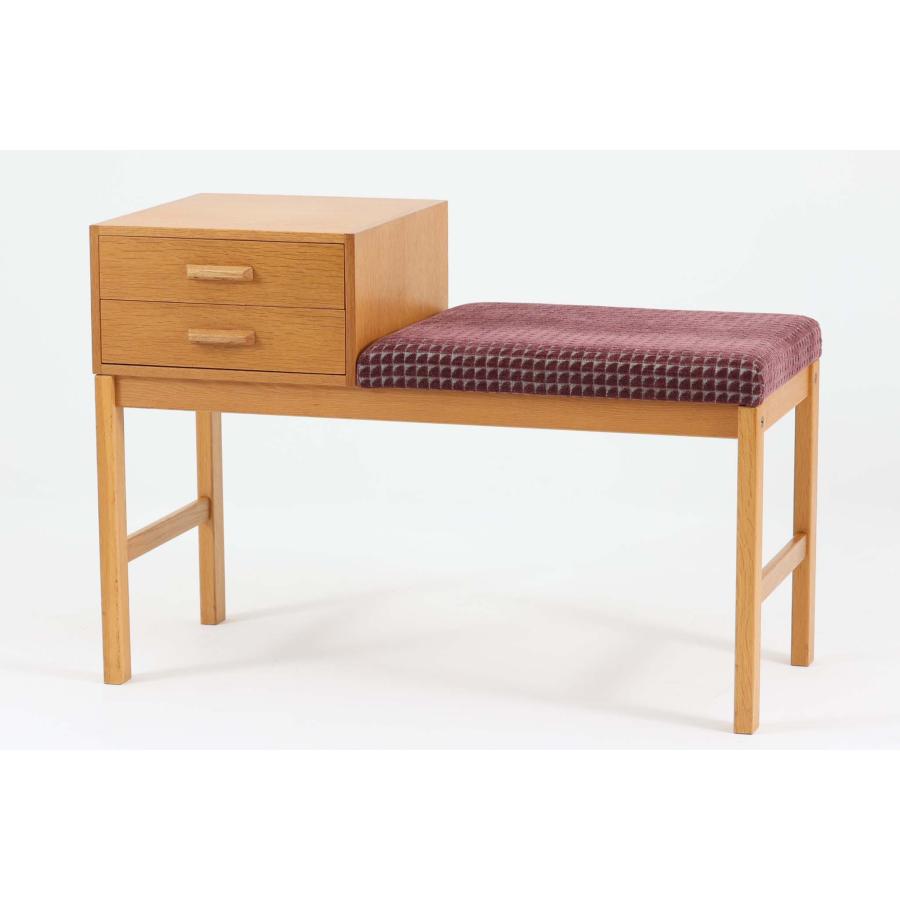 テレフォンベンチ/チェスト オーク材 北欧家具ビンテージ : CHLOROS