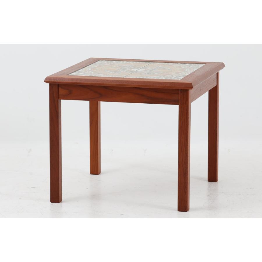 デンマーク　チーク材　タイルトップ　サイドテーブル　北欧家具　北欧ビンテージ タイルトップサイドテーブル チーク材 北欧家具ビンテージ : CHLOROS