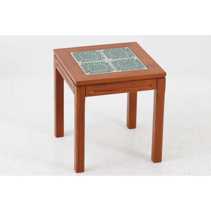 Ran　デンマーク タイルトップ チーク サイドテーブル 北欧家具 Ran デンマーク タイルトップ チーク サイドテーブル 北欧家具