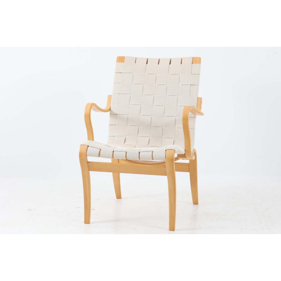 ☆希少品 ブルーノ マットソン ミナチェア ビーチ ウェビング アームチェア Bruno Mathsson(ブルーノ・マットソン) ミナチェア ビーチ材 北欧家具