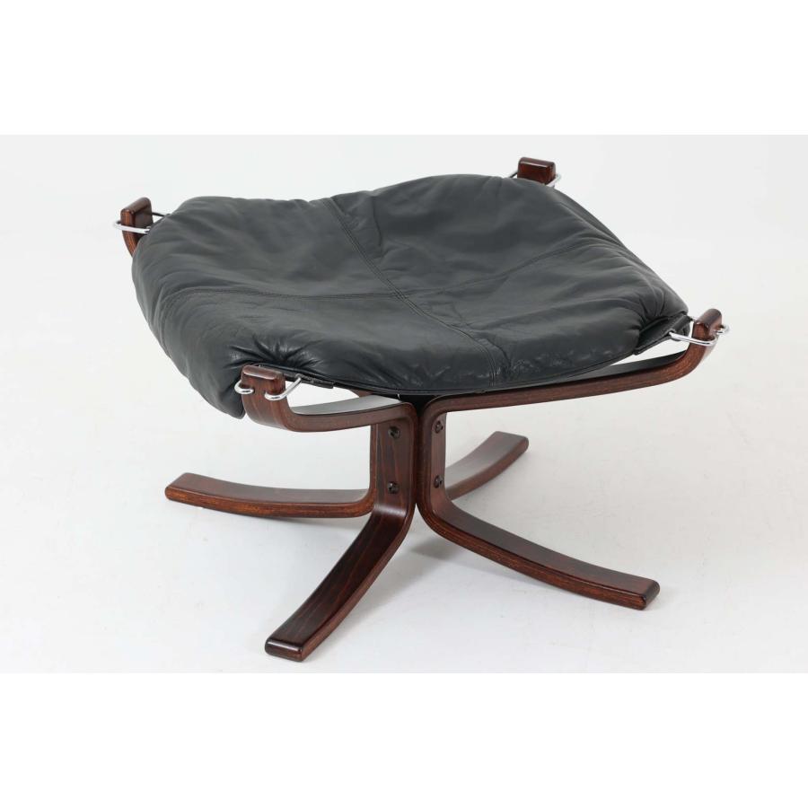 ノルウェー製 ファルコンチェア 本革 オットマン 北欧家具ビンテージ