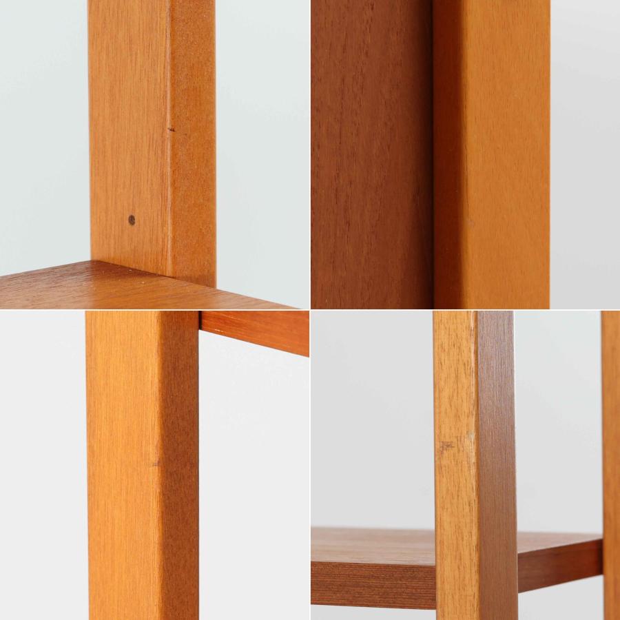 ディスプレイシェルフ チーク×ビーチ 幅120cm スウェーデン製 北欧