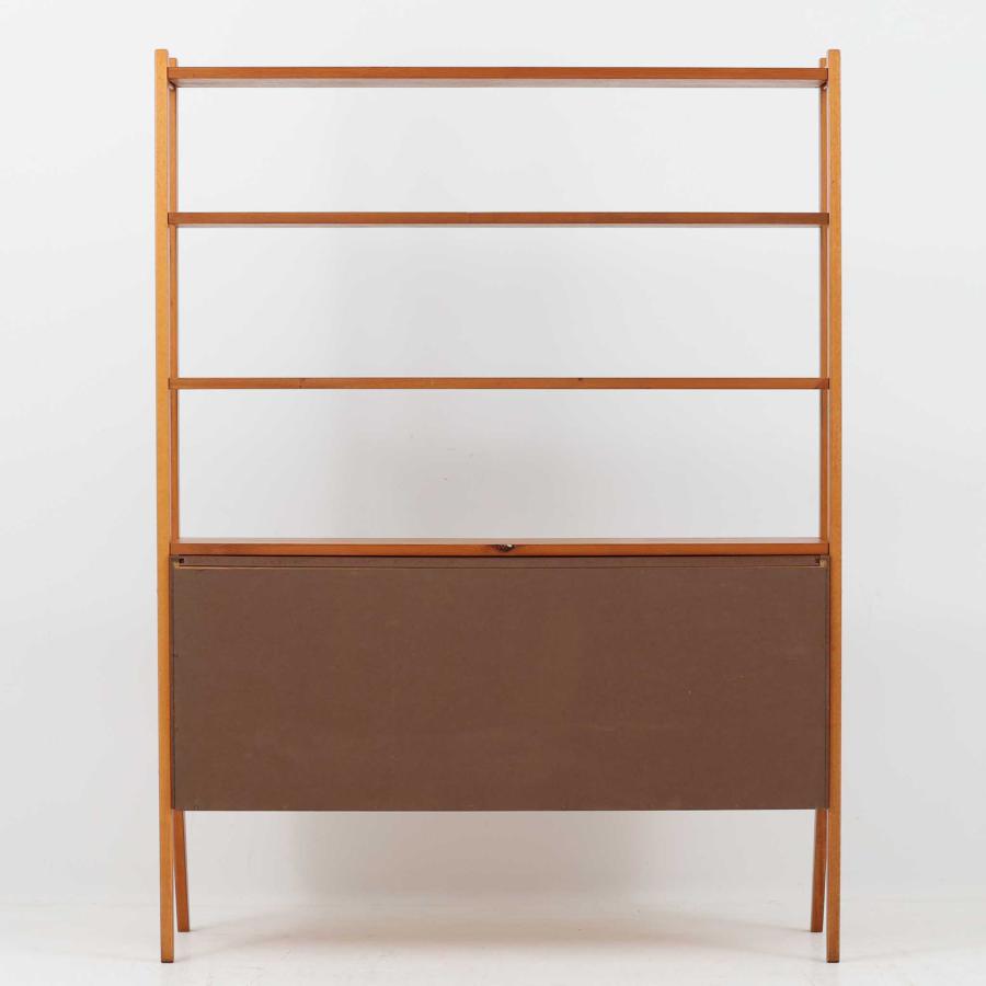 ディスプレイシェルフ チーク×ビーチ 幅120cm スウェーデン製 北欧