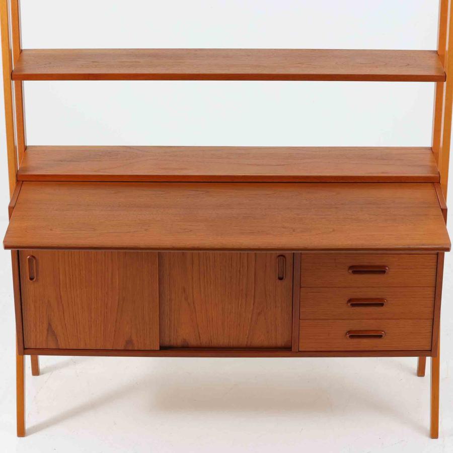 ディスプレイシェルフ チーク×ビーチ 幅120cm スウェーデン製 北欧