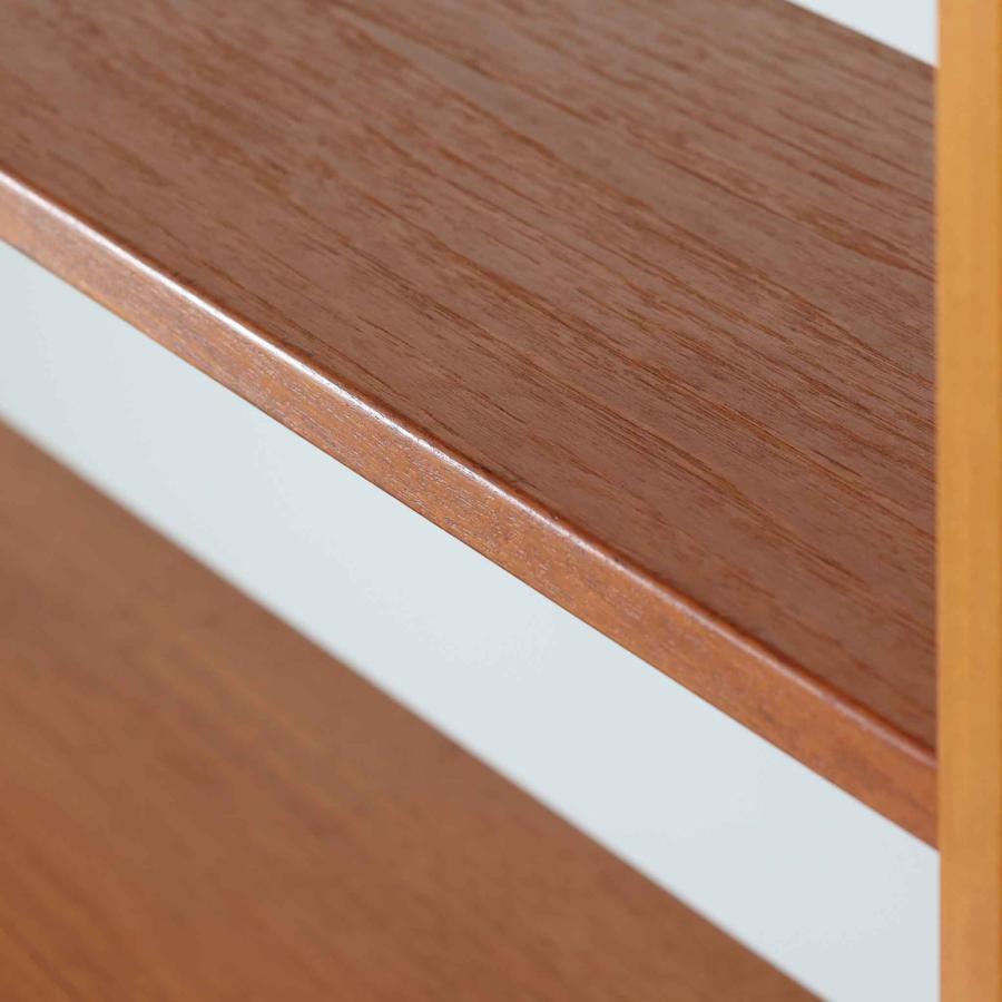 ディスプレイシェルフ チーク×ビーチ 幅120cm スウェーデン製 北欧