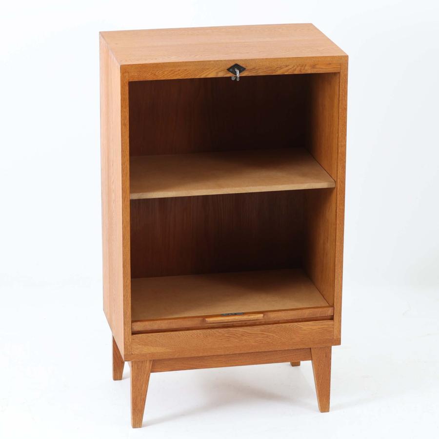 蛇腹キャビネット オーク 幅60cm デンマーク製 北欧ビンテージ家具 収納家具 木製棚 小ぶり サイドボード 本棚_2