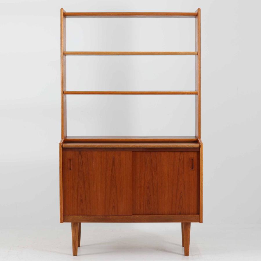 北欧ヴィンテージ　スウェーデン製　シェルフ　チーク ディスプレイシェルフ チーク×オーク 幅90cm スウェーデン製 北欧