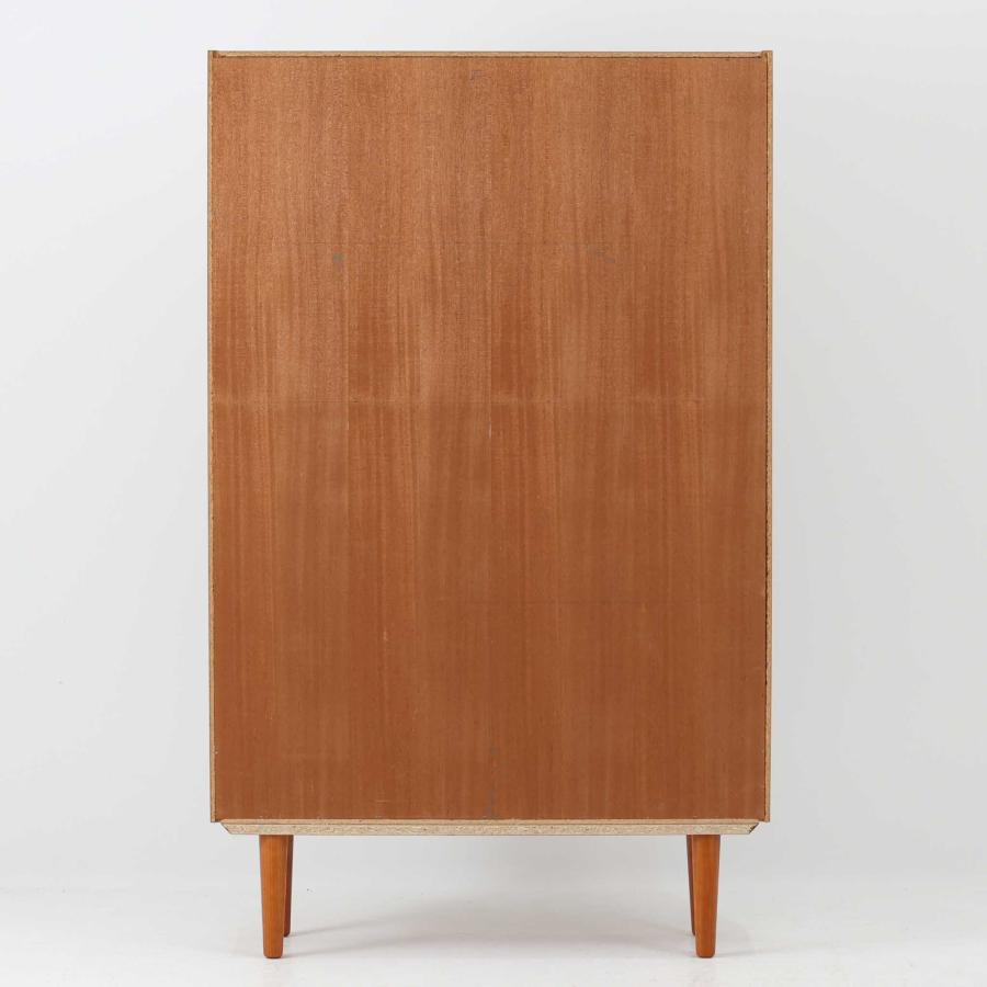 キャビネット チーク材 幅87cm 北欧ビンテージ家具 木製 収納家具