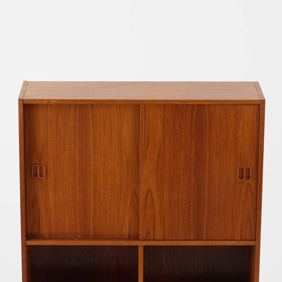 キャビネット チーク材 幅87cm 北欧ビンテージ家具 木製 収納家具