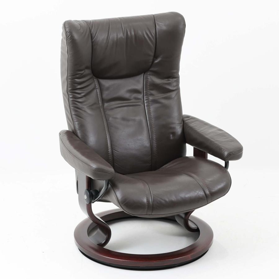 EKORNES リクライニングチェア Wing 本革×ビーチ エコーネス ノルウェー製 北欧ビンテージ家具_2
