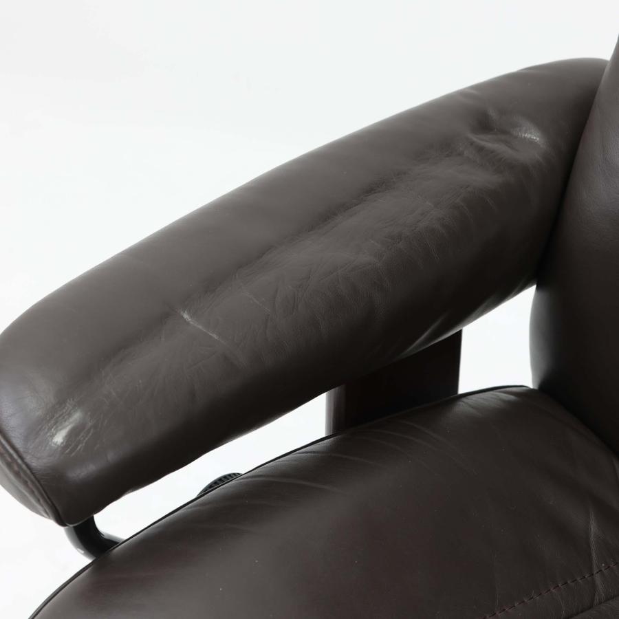 EKORNES リクライニングチェア Wing 本革×ビーチ エコーネス ノルウェー製 北欧ビンテージ家具_5