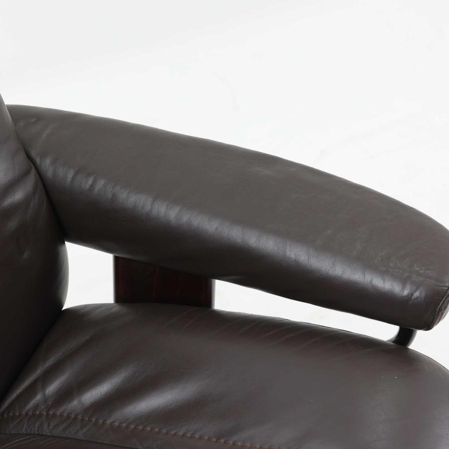 EKORNES リクライニングチェア Wing 本革×ビーチ エコーネス ノルウェー製 北欧ビンテージ家具_6