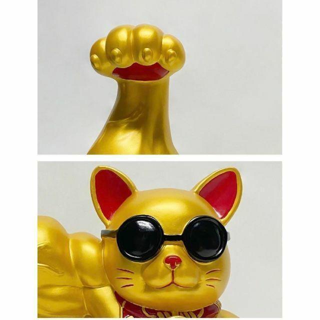 BIG32cm ムキムキゴールド マッスル『千両』 招き猫可愛い置物 BIG32cm ムキムキゴールド マッスル『千両』 招き猫可愛い置物