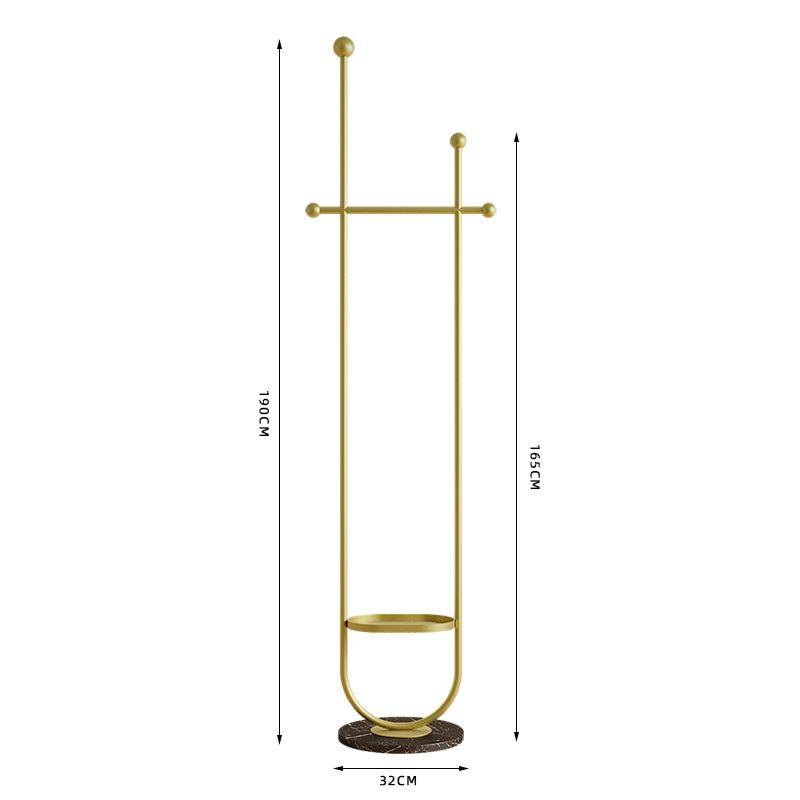 ハンガーラック U字型 省スペース おしゃれ インテリア 高温焼付塗装 大理石調 台座 コートハンガー 衣類ハンガー コートラック ゴールド｜russel｜10