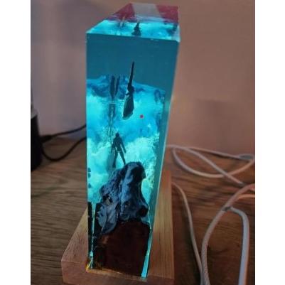 ナイトライト レジンアート 海洋生物 おしゃれ かわいい USB 給電