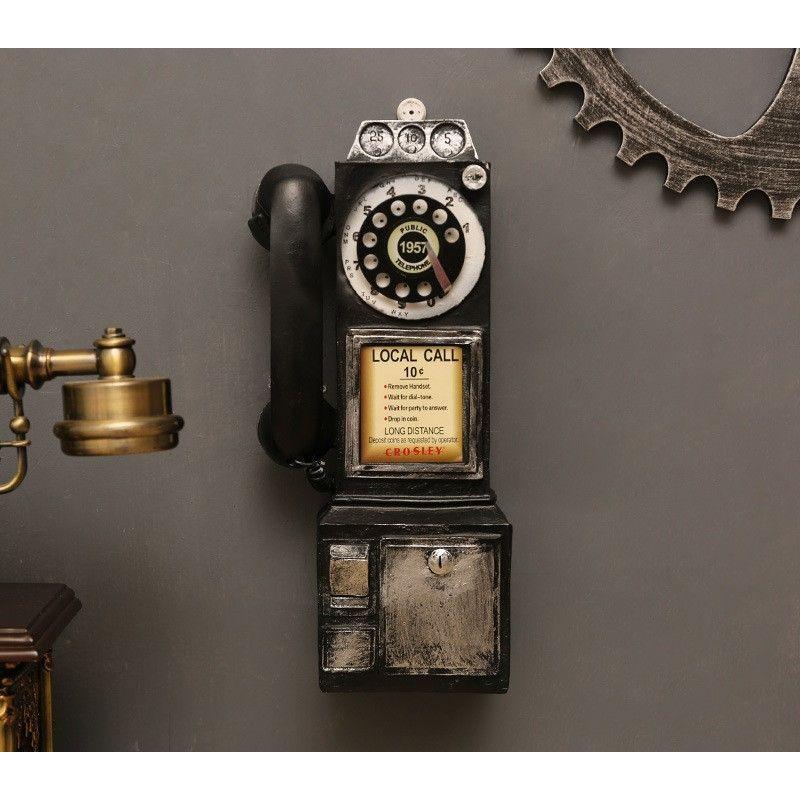 ウォール アート 電話 ダイヤル式 ヴィンテージ調 レトロ調 壁掛け オブジェ 置物 おしゃれ かわいい インテリア ギフト レッド ブラック |  | 02