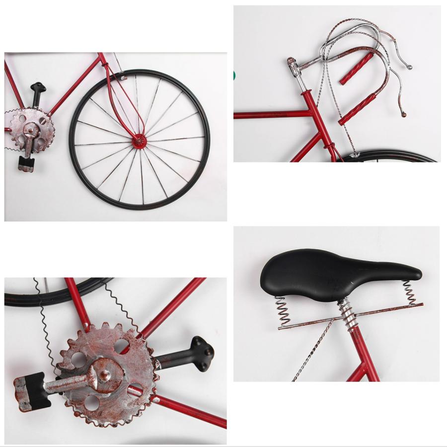 オブジェ 壁掛け 自転車 アイアン レトロ アメリカン リビング ダイニング 車庫 レッド ブルー 赤 青 屋内 装飾 インテリア
