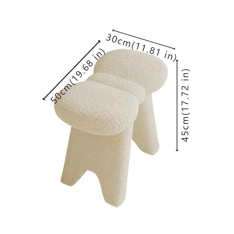リボン型スツール 椅子 チェア もこもこ かわいい ミニサイズ ピンク リボン型スツール 椅子 チェア もこもこ かわいい ミニサイズ