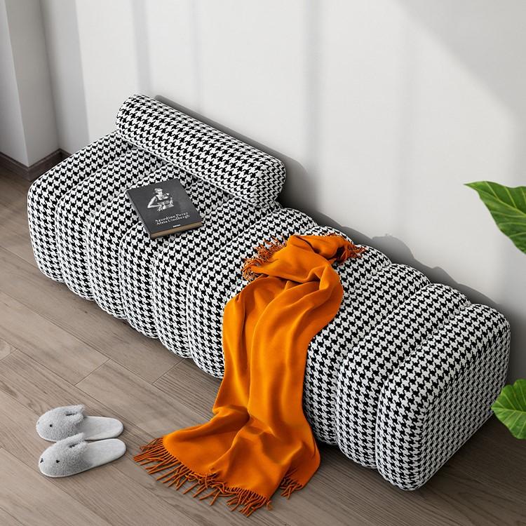 ソファー ふわふわ ラグジュアリー 韓国風 幅 120cm おしゃれ かわいい インテリア ベンチ ロー ソファ 白 ホワイト 黒 ブラック グレー |  | 06