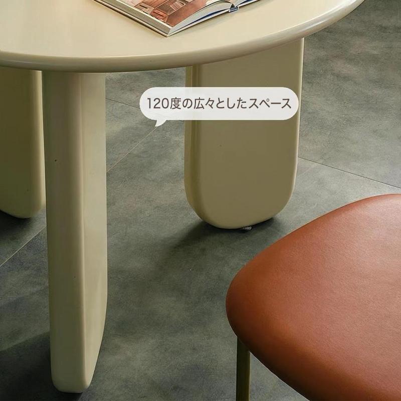ダイニングテーブル センターテーブル 韓国 北欧 丸テーブル クリーム