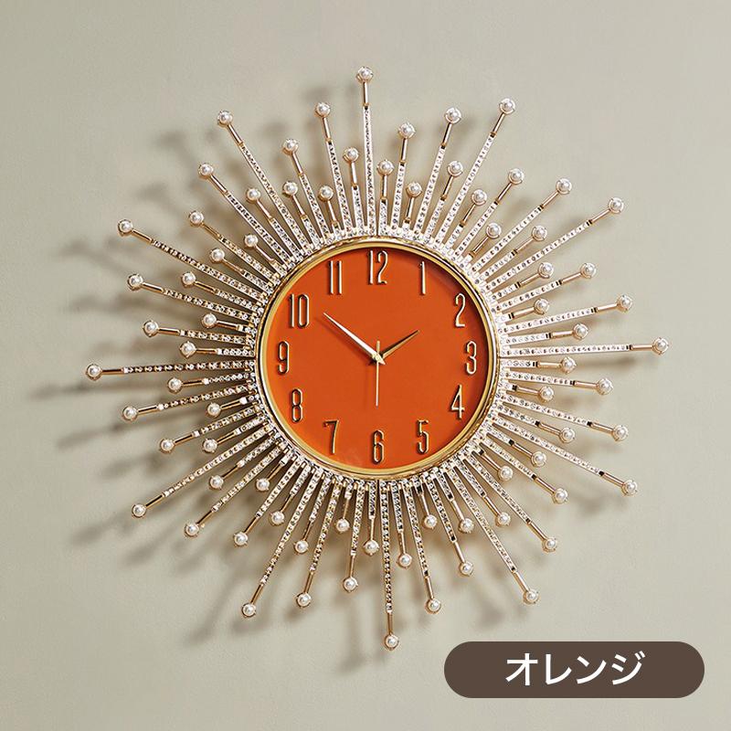 ウォールクロック 壁掛け時計 直径66cm ゴールド 豪華 4色 キラキラ