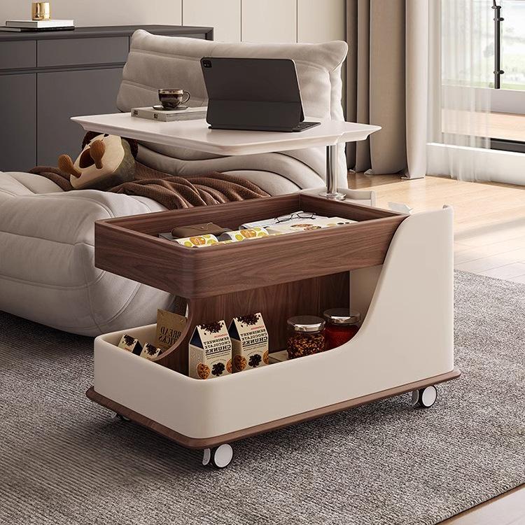 サイドテーブル 多目的 可動式 キャスター 収納 付き おしゃれ