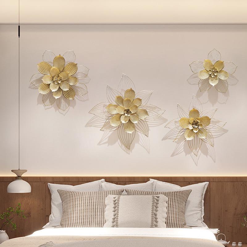 ウォール アート 椿 立体花 フラワー アレンジ ゴールド アンティーク